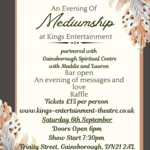 Mediumship Evening 6th September
