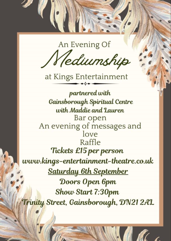 Mediumship Evening 6th September