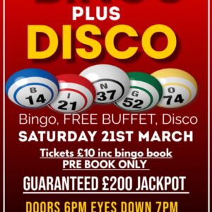 Bingo & Disco - 21st March 2026